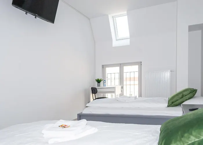 5 Nahe Hauptbahnhof,10 Betten,vollausgestattet,neu Saniert,parkplatz,dachterasse Apartment