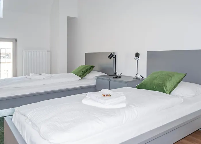 5 Nahe Hauptbahnhof,10 Betten,vollausgestattet,neu Saniert,parkplatz,dachterasse *