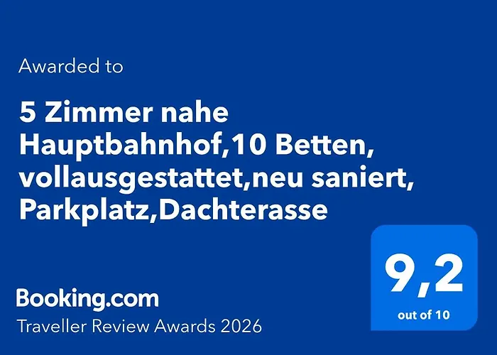 Apartment 5 Nahe Hauptbahnhof,10 Betten,vollausgestattet,neu Saniert,parkplatz,dachterasse Cottbus